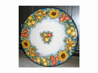 Tavolo 21 circolare limoni girasoli e melograni